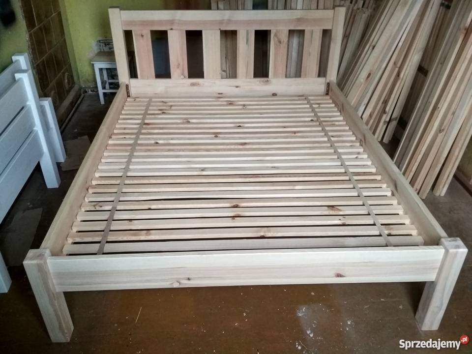 Nowe drewniane solidne sosnowe łóżko 140x200