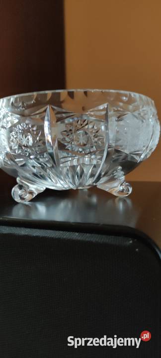 Kryształowa salaterka owocarka miska PRL vintage Salaterki i półmiski śląskie Katowice