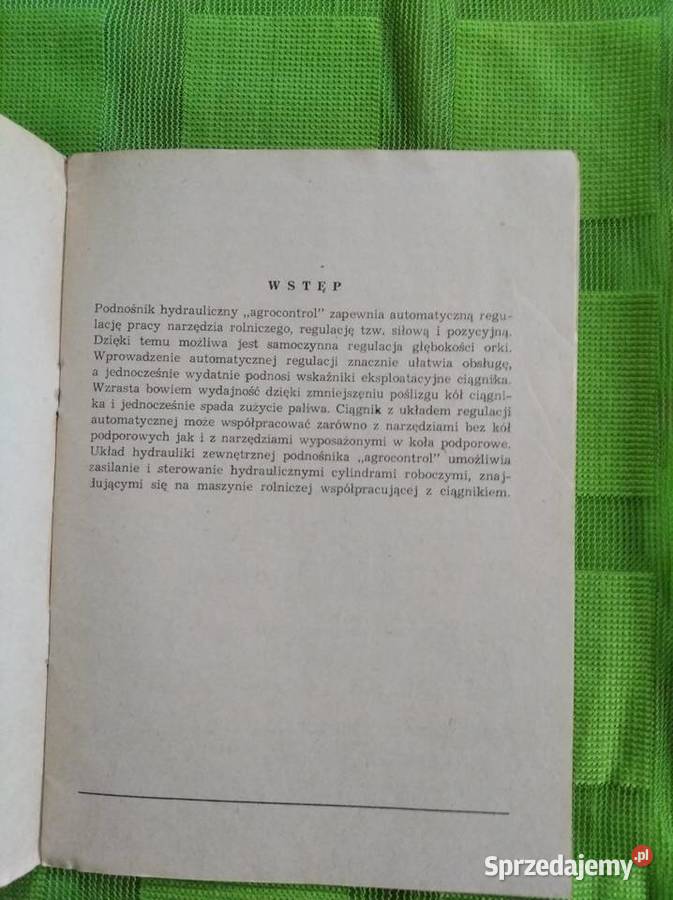 Instrukcja obsługi podnośnika agrocontrol Ursus Lublin
