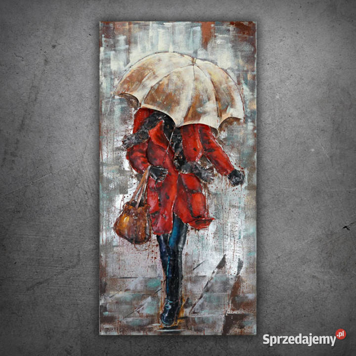 Obraz metalowy 3D LOFT DESZCZ 1 60x120 Chmielnik