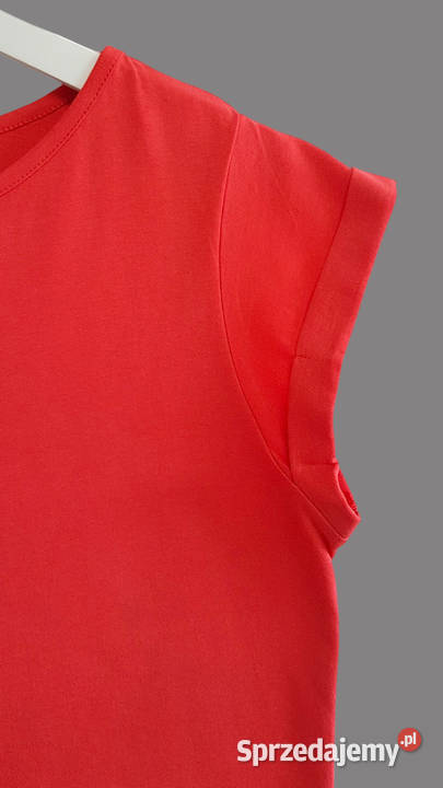 Damska bluzka czerwona z krótkim rękawem Chrzanów