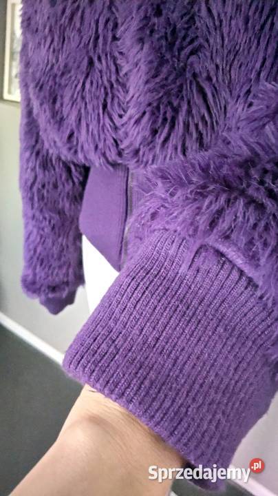 Futerko sztuczne bomberka fioletowe jesień zima Rozmiar 38(M) Łódź sprzedam