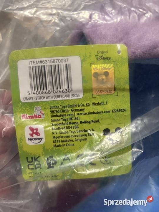 Duży Stich przyjemny w dotyku pluszak 50 Żary