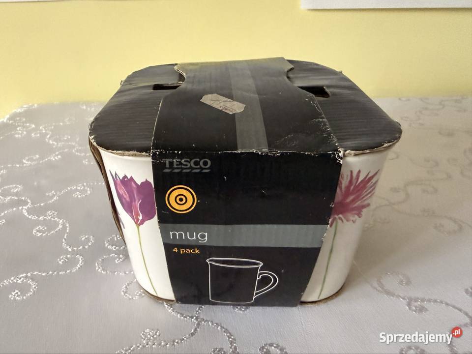 Zestaw 4 kubków ceramicznych Tesco 300 ml Wyposażenie wnętrz Czerwionka-Leszczyny