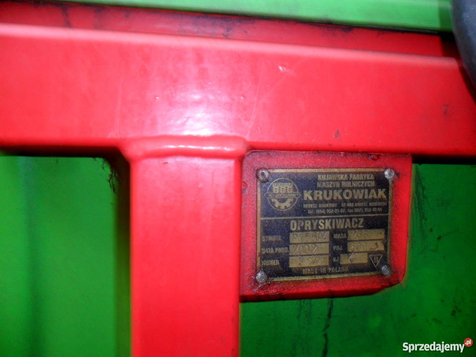 OPRYSKIWACZ KRUKOWIAK 600L 12M kujawsko-pomorskie Kcynia