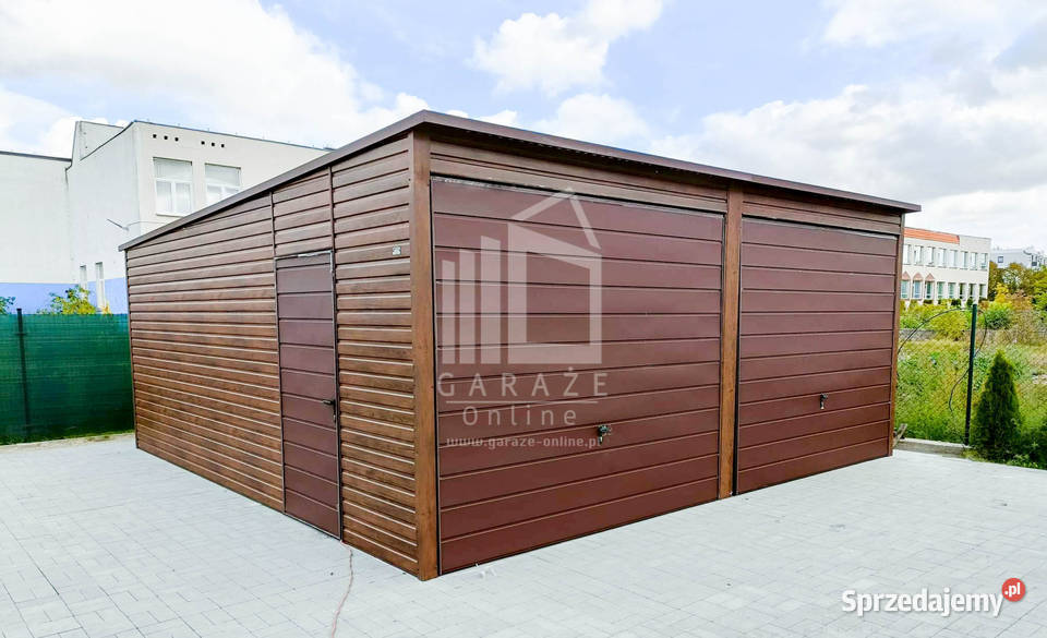 GARAŻ BLASZANY 6m x 58m spad tył 2x Brama drzwi 366zł/m2 Kraków