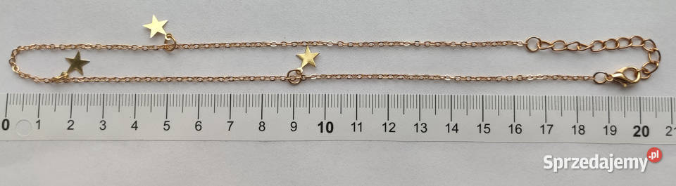 Łańcuszek trzy gwiazdy kol złoty NOWY