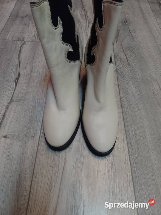 40 Nasty Gal Skórzane botki biznesowe z Londynu skóra Kraków