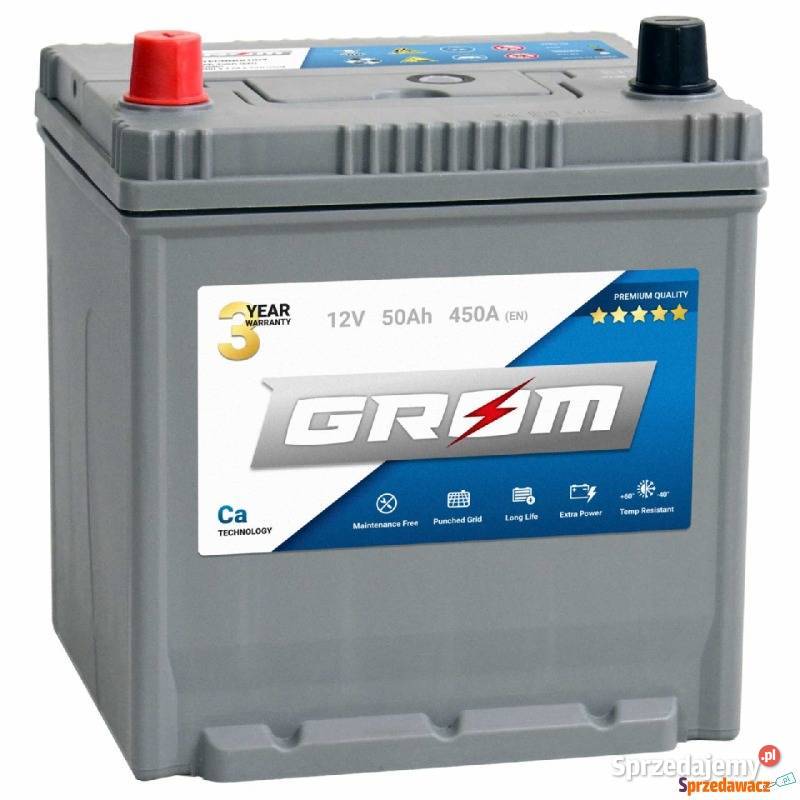 Akumulator Grom Premium 50Ah 450A EN Japan Lewy