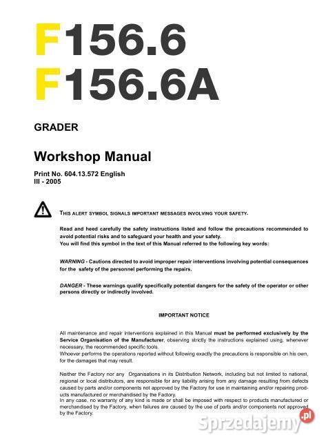 Holland F1566 F1566A instrukcja naprawy Kielce