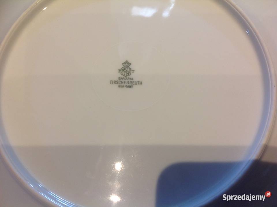 Duży Porcelanowy Talerz Motyw Myśliwski Stara Nowa Sól