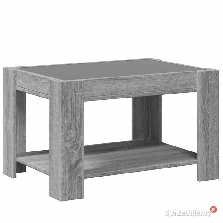 Stolik kawowy z LED szary dąb sonoma 73x53x45 Warszawa
