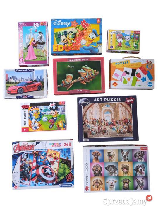 PALETA PUZZLI 400 SZTUK RÓŻNORODNYCH ZESTAWÓW Stąporków sprzedam