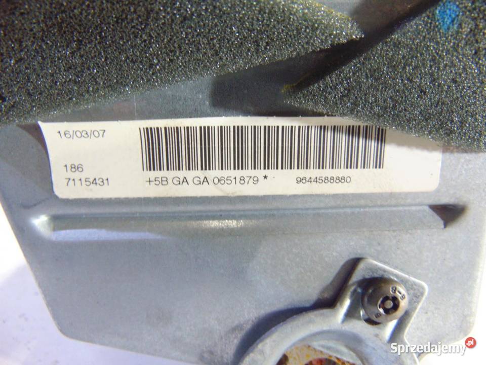 PODUSZKA AIRBAG PASAŻERA PEUGEOT 407 9644588880 osobowe wielkopolskie