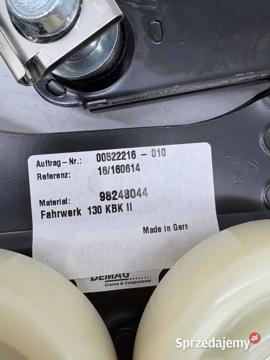 Demag KBK II 98248044 Wózek jezdny Pozostałe mazowieckie Warszawa