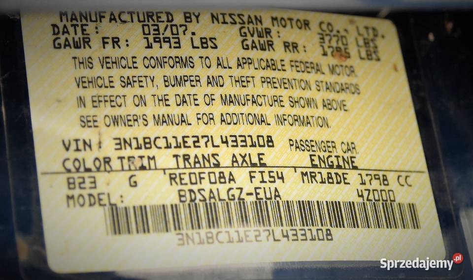 NISSAN VERSA 45 mil Truskolasy