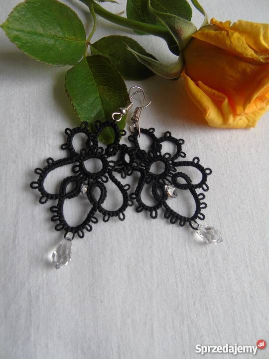 Kolczyki Frywolitkowe małopolskie Wiśniowa