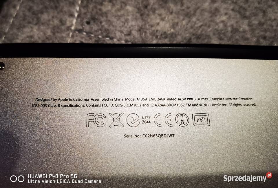 Laptop Apple MacBook Air A1369 133 Intel Core i5 sprzedam