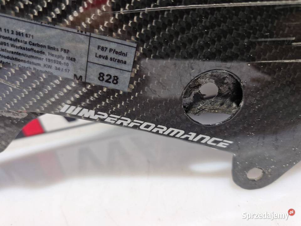 BMW F87 SPOILER NAKŁADKA ZDERZAKA CARBON