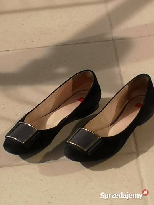 Hgl czółenka balerinki buty damskie czarne skóra Warszawa