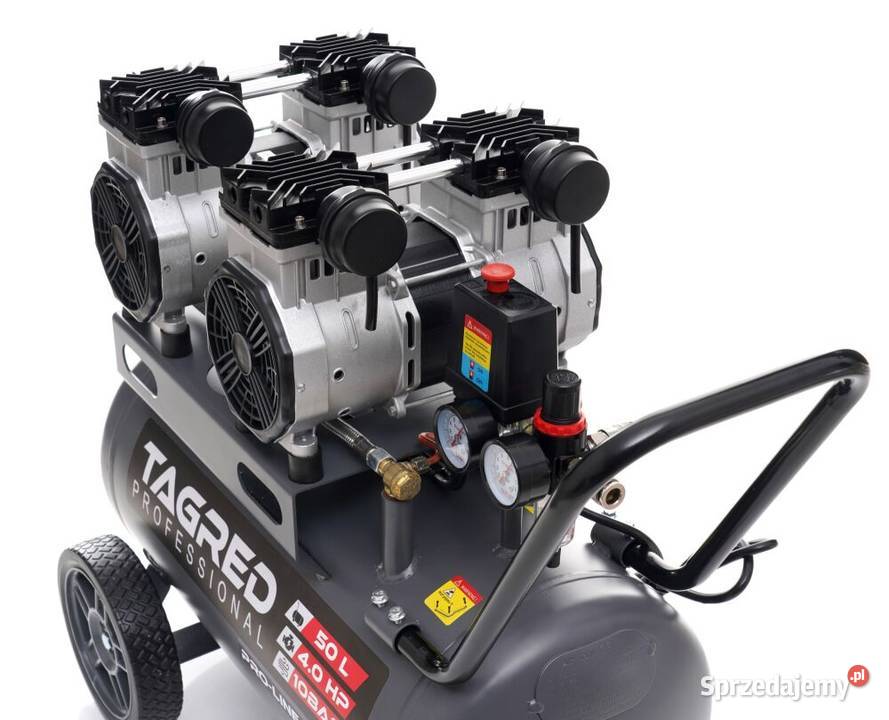 10bar sprężarka bezolejowa 50l 4 tłoki kompresor