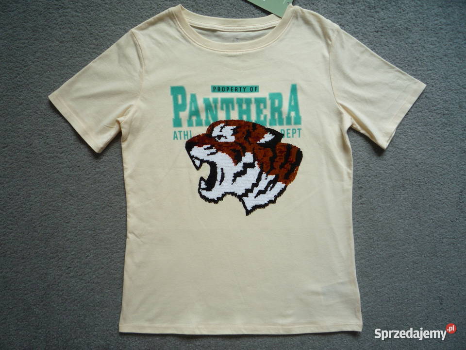 Nowa HM r 134140 Waniliowa koszulka Pantera Szczecin sprzedam