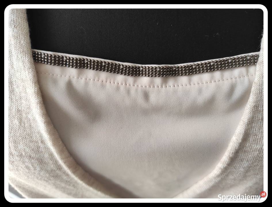 NEXT Bluzka wełna 55 narzutka top beżowe 42 XL Rozmiar 42(XL) Płock