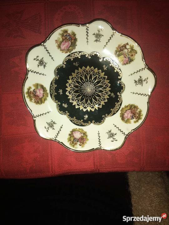 Paterka z czarna emalią Zeh Scherzer Porcelana i szkło Gdańsk