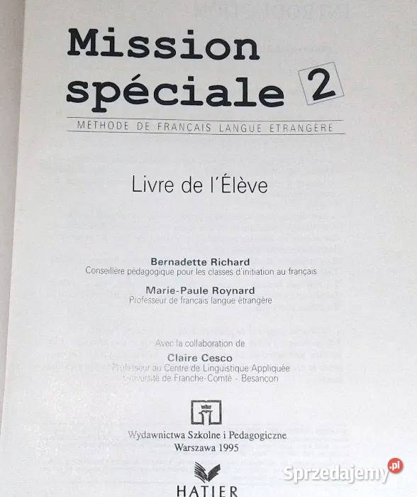 Mission speciale 2 B Richard M P Roy Rok wydania 1995 Chełm sprzedam