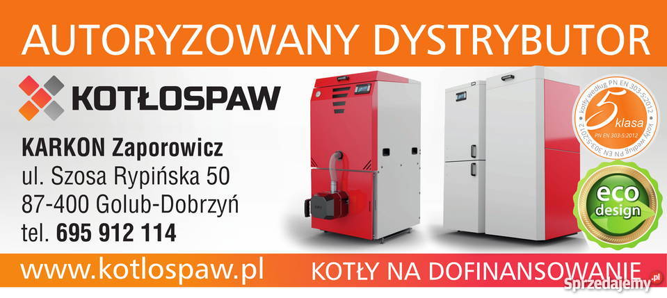 Kocioł na pellet KIPI slimko 20 kW 5 klasa 260 Golub-Dobrzyń