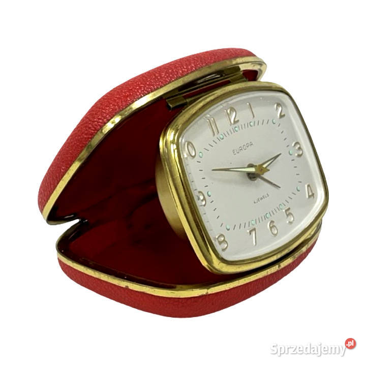 Vintage budzik podróżny EUROPA lata mazowieckie Warszawa