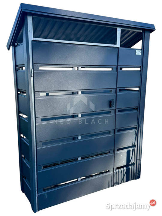 Wiata Śmietnikowa 130x40 Antracyt Dach spad w Poznań