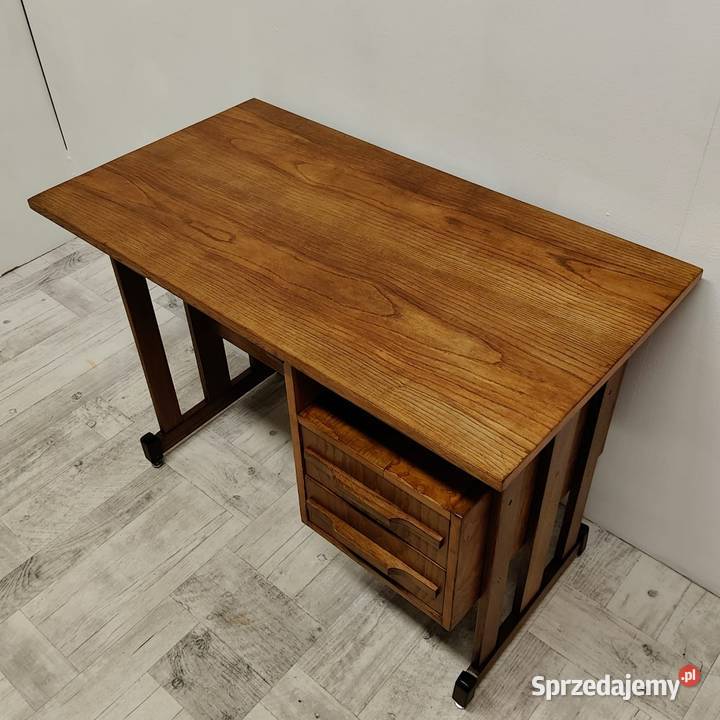 Biurko Mid century italy design drewno lata 50te