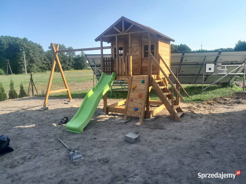 Domek drewniany plac zabaw dzieci Rzeszów
