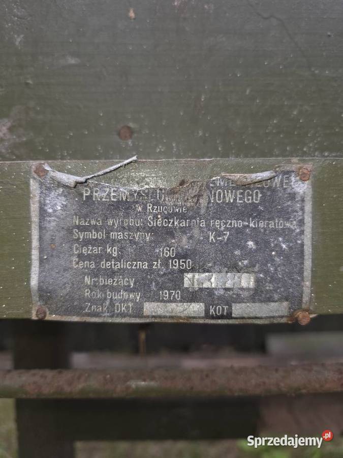 Sieczkarnia ręczna podlaskie Nowodziel