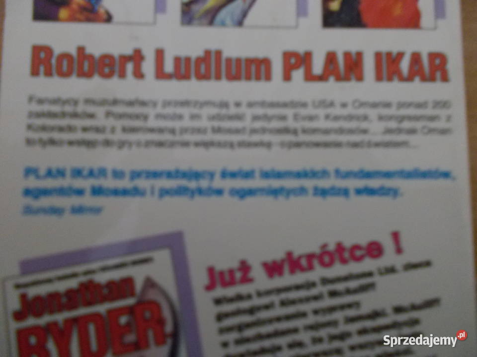 Robert Ludlum Plan Ikar tom 1 i 2 Głubczyce