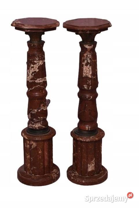 Piękne Kolumny Postumenty Granitowe Bordowe małopolskie Kraków