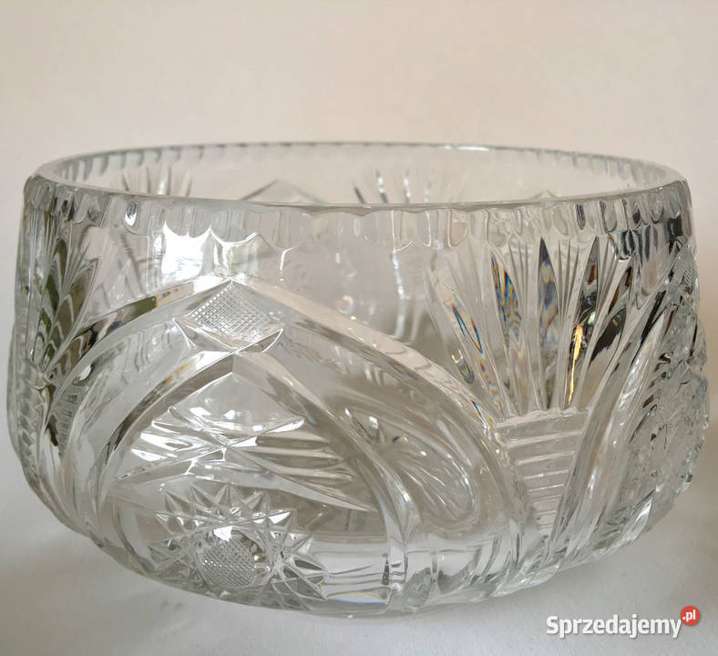 Kryształowa misa pięknie szlifowana Łódź
