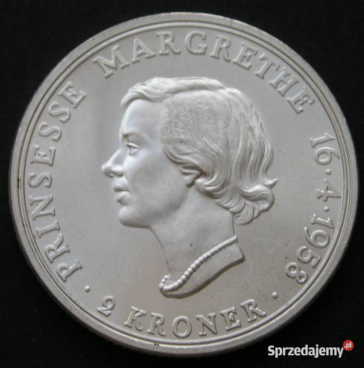 DANIA 2 KORONY 1958 FREDERIK MARGRETE SREBRO Łódź