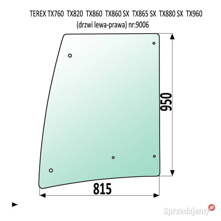 SZYBA DRZWI BOCZNA LEWE FERMEC 760 860 880 960
