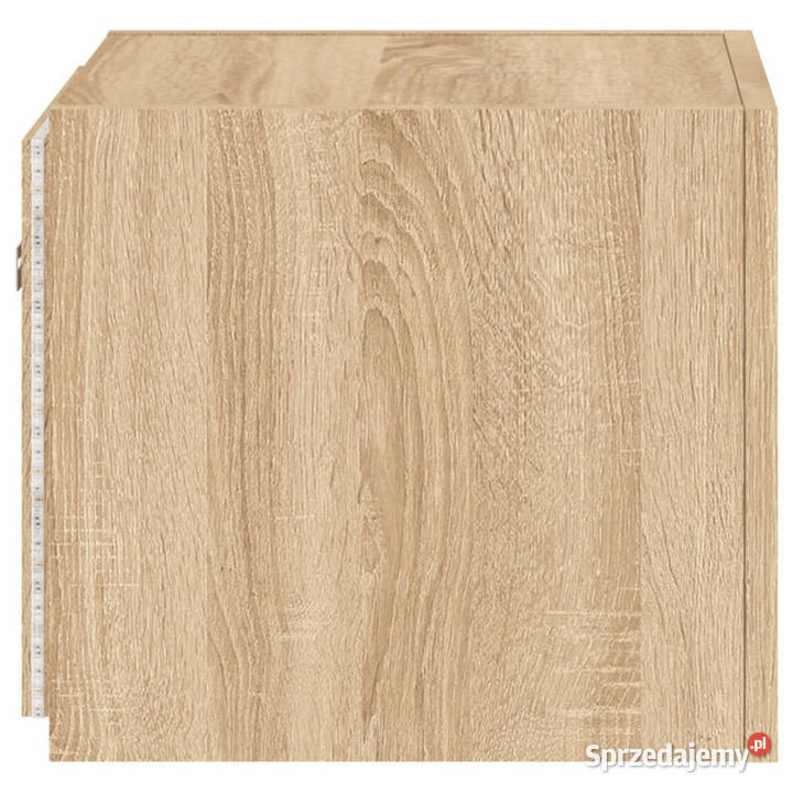 Ścienne szafki TV z LED 2 dąb sonoma 305x35x30 mazowieckie Warszawa sprzedam