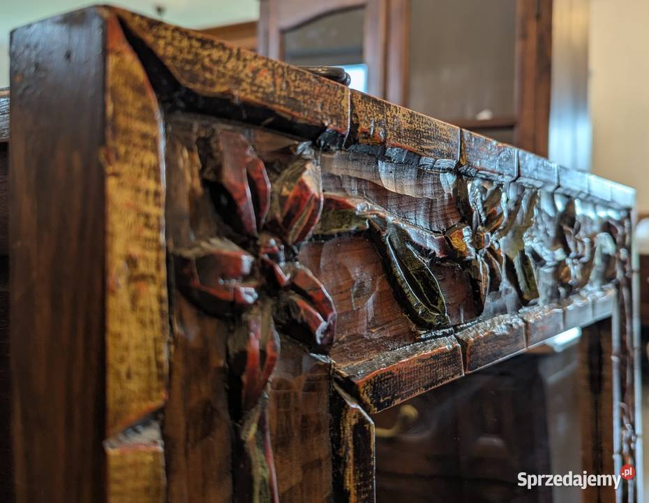 piękne drewniane malowane lustrosklep Dąbrowa
