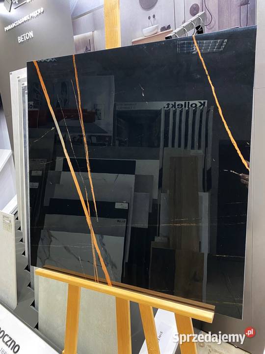 gres poler 60x60 Sant Gold Stone Black Złoty Zakopane