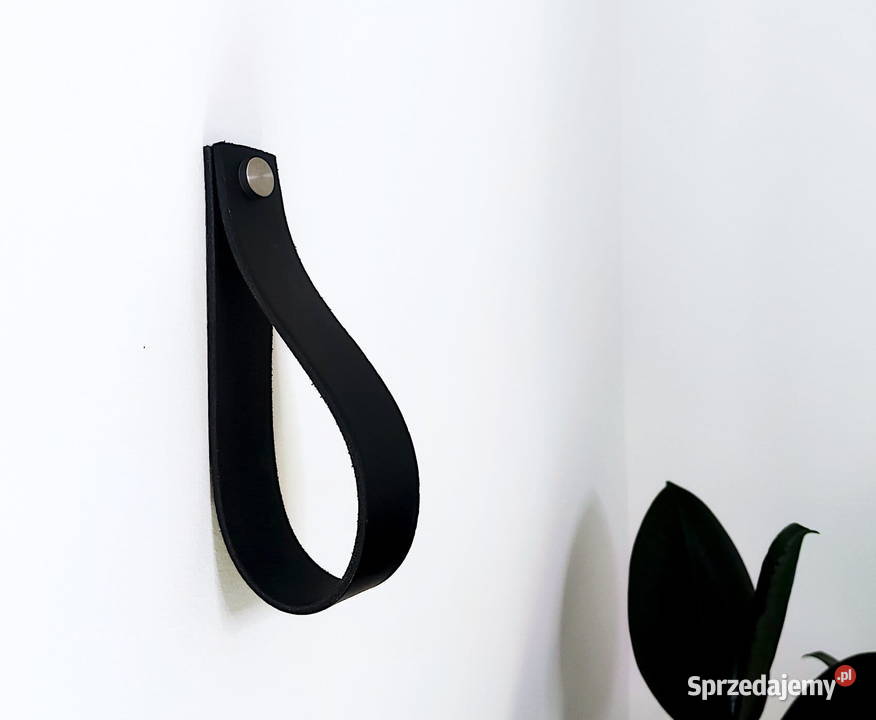 WIESZAK SKÓRZANY NA RĘCZNIK KOLOR CZARNY czarny Wrocław