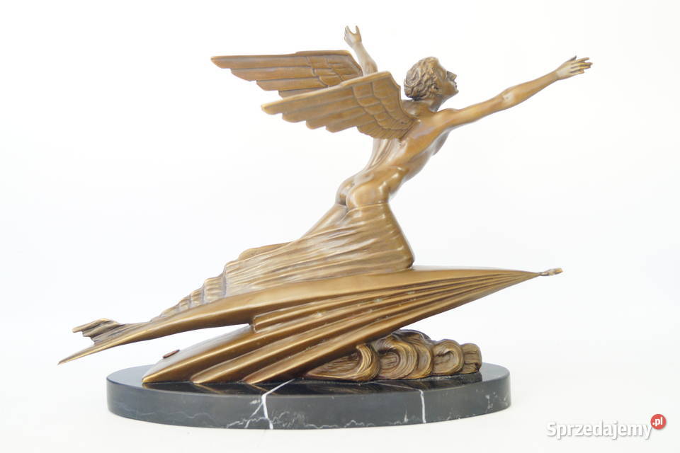 Figura z brązu rzeźba The Aviator Art deco Gizałki sprzedam