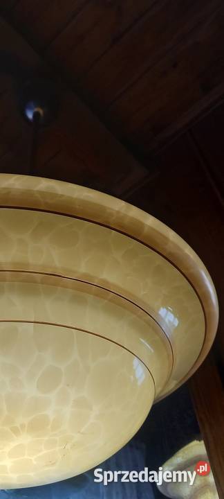 Wisząca lampa Art Deco Ładny duży klosz ampla