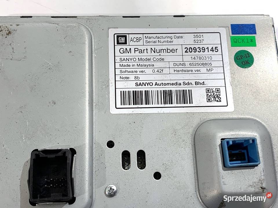 WYŚWIETLACZ OPEL INSIGNIA A 20939145 0817 EKRAN osobowe