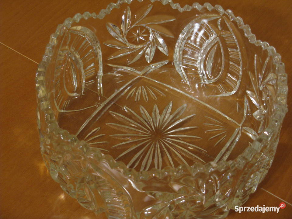 Duża kryształowa misa okres PRL