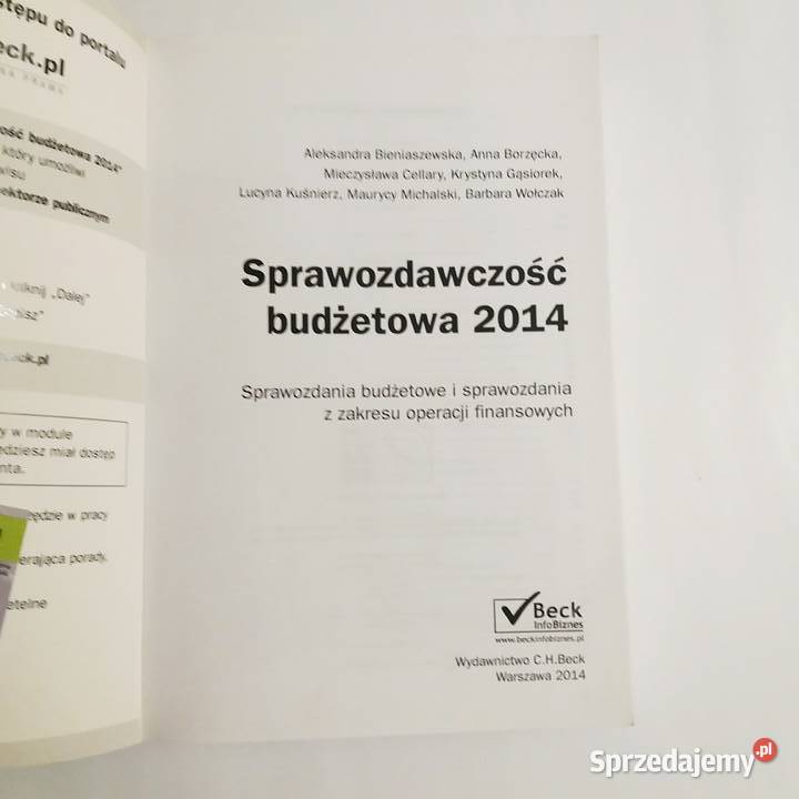 Sprawozdawczość budżetowa 2014 Książki naukowe i popularnonaukowe Łódź