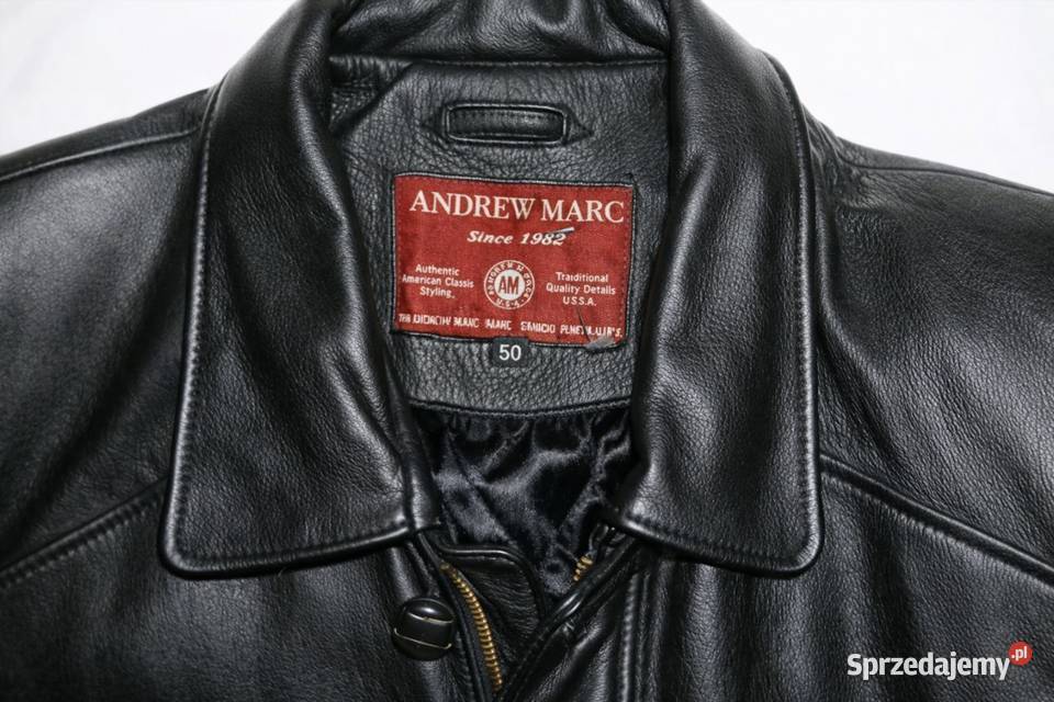 Skórzana kurtka Andrew Marc skóra licowa stan Kurtki i płaszcze Wrocław
